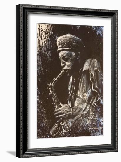 Man Playing Saxaphone-Michael Jackson-Framed Giclee Print
