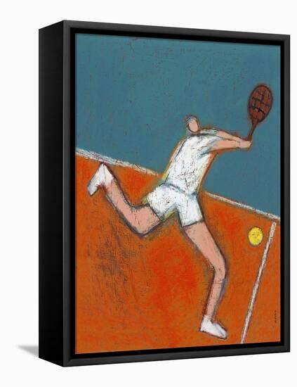 Man Playing Tennis-Marie Bertrand-Framed Premier Image Canvas