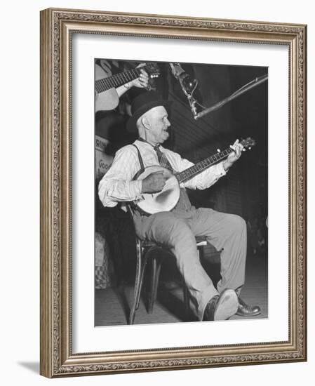 Man Playing the Banjo Onstage at the Grand Ole Opry-Ed Clark-Framed Photographic Print