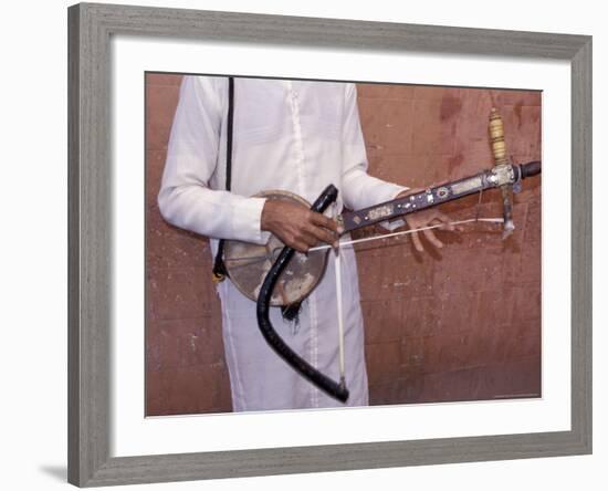 Man Playing Traditional Berber Amzhad, Morocco-Merrill Images-Framed Photographic Print