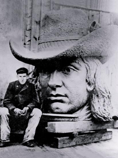 Man Posing With William Penn S Head Philadelphia Pennsylvania Photo Art Com