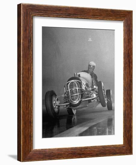Man Racing in the Midget Auto Race-Ralph Morse-Framed Photographic Print