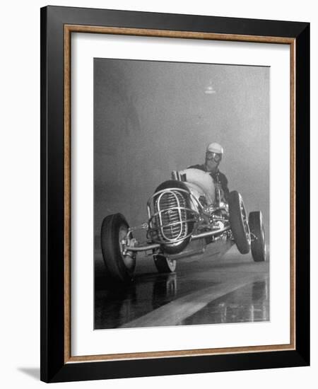 Man Racing in the Midget Auto Race-Ralph Morse-Framed Photographic Print