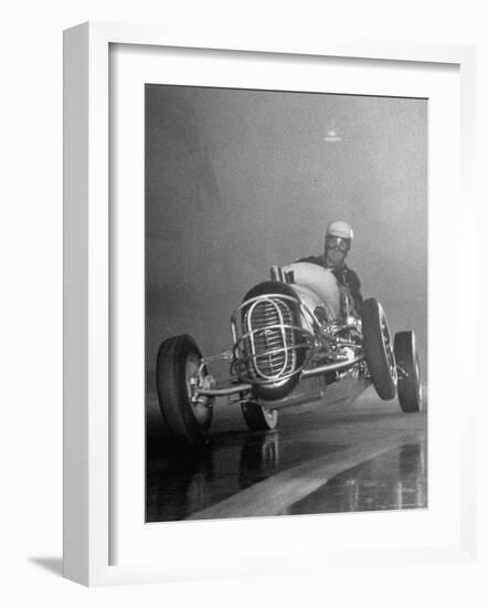 Man Racing in the Midget Auto Race-Ralph Morse-Framed Photographic Print