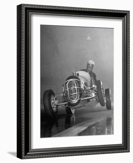 Man Racing in the Midget Auto Race-Ralph Morse-Framed Photographic Print