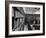 Man Reading Book Among Shelves on Balcony in New York Public Library-Alfred Eisenstaedt-Framed Photographic Print