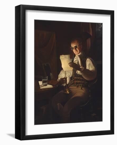 Man Reading by Candlelight, 1805-08 (Oil on Canvas)-Rembrandt Peale-Framed Giclee Print