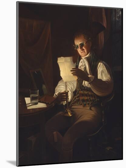 Man Reading by Candlelight, 1805-08 (Oil on Canvas)-Rembrandt Peale-Mounted Giclee Print