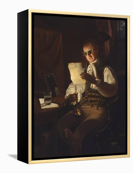 Man Reading by Candlelight, 1805-08 (Oil on Canvas)-Rembrandt Peale-Framed Premier Image Canvas