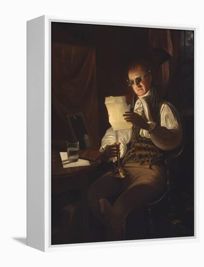 Man Reading by Candlelight, 1805-08 (Oil on Canvas)-Rembrandt Peale-Framed Premier Image Canvas