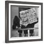 Man Reading the Comics Section of the Detroit Times on a Typical Sunday During WWII-Walter Sanders-Framed Photographic Print