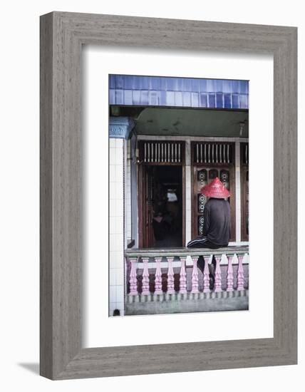 Man Ready to Work the Rice Paddies at Sungai Pinang, Indonesia-Matthew Williams-Ellis-Framed Photographic Print