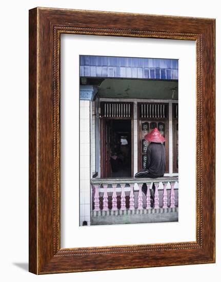 Man Ready to Work the Rice Paddies at Sungai Pinang, Indonesia-Matthew Williams-Ellis-Framed Photographic Print