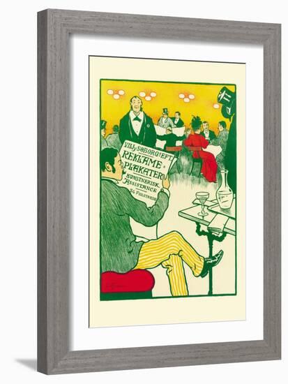 Man Relaxing and Reading the Paper-null-Framed Premium Giclee Print