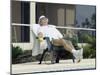 Man Relaxing with a Beer After His Tennis Match-null-Mounted Photographic Print