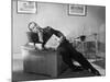 Man Relaxing with Pipe-null-Mounted Photographic Print