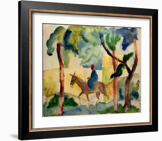 Man Riding on a Donkey-Auguste Macke-Framed Giclee Print