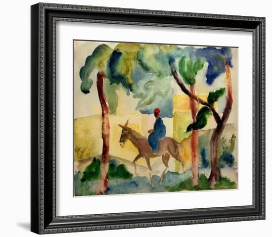 Man Riding on a Donkey-Auguste Macke-Framed Giclee Print