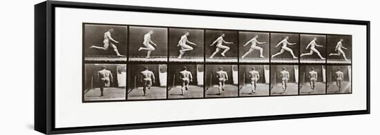 Man Running, Plate 65 from Animal Locomotion, 1887 (B/W Photo)-Eadweard Muybridge-Framed Premier Image Canvas