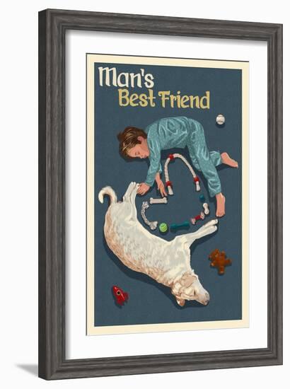 Man's Best Friend-Lantern Press-Framed Art Print