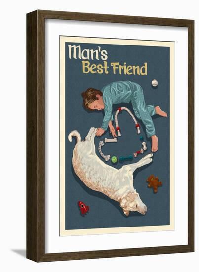 Man's Best Friend-Lantern Press-Framed Art Print