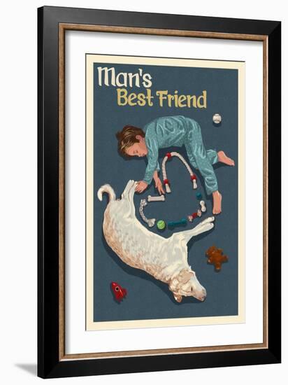 Man's Best Friend-Lantern Press-Framed Art Print