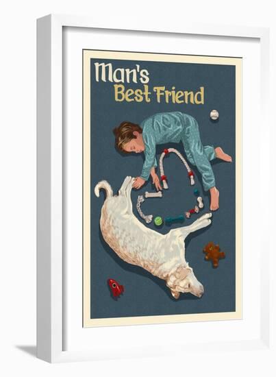 Man's Best Friend-Lantern Press-Framed Art Print