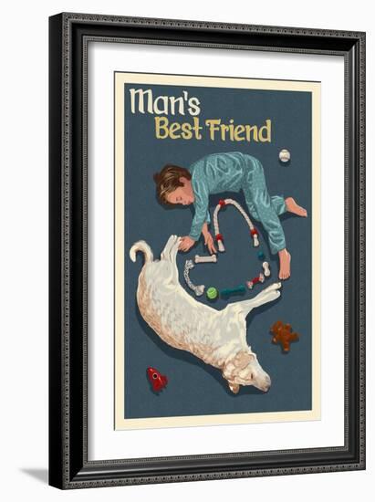 Man's Best Friend-Lantern Press-Framed Art Print