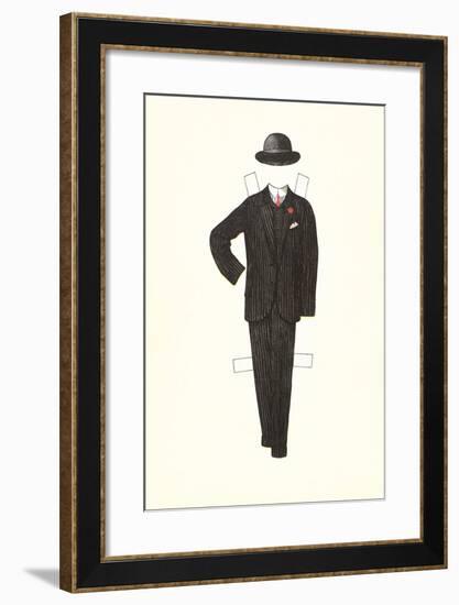 Man's Suit Paper Doll, 1910s-null-Framed Art Print