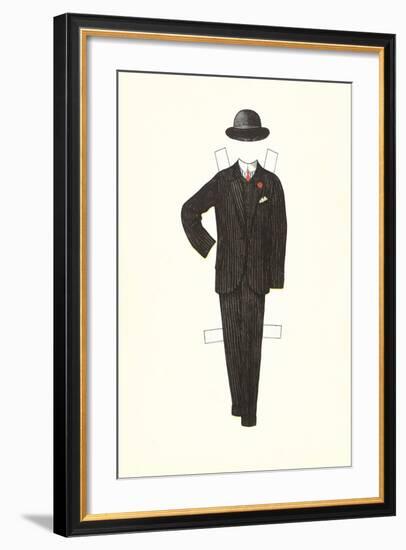 Man's Suit Paper Doll, 1910s-null-Framed Art Print