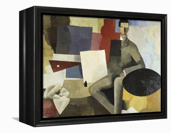 Man Seated-Roger de La Fresnaye-Framed Premier Image Canvas