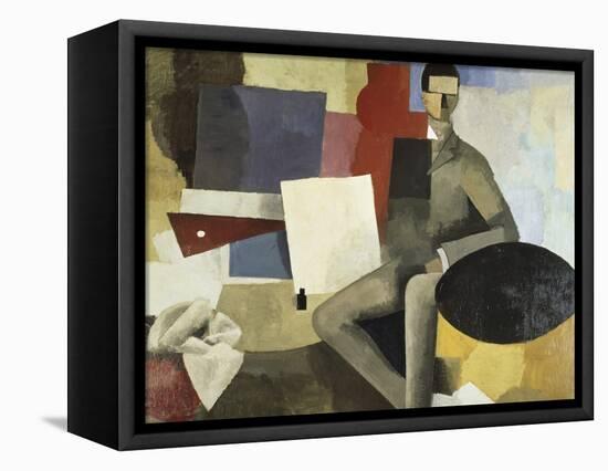 Man Seated-Roger de La Fresnaye-Framed Premier Image Canvas