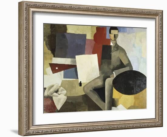 Man Seated-Roger de La Fresnaye-Framed Giclee Print