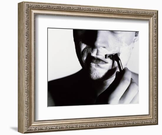 Man Shaving-Mauro Fermariello-Framed Photographic Print