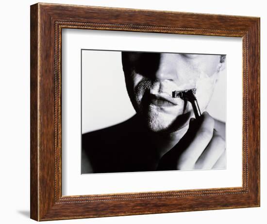 Man Shaving-Mauro Fermariello-Framed Photographic Print