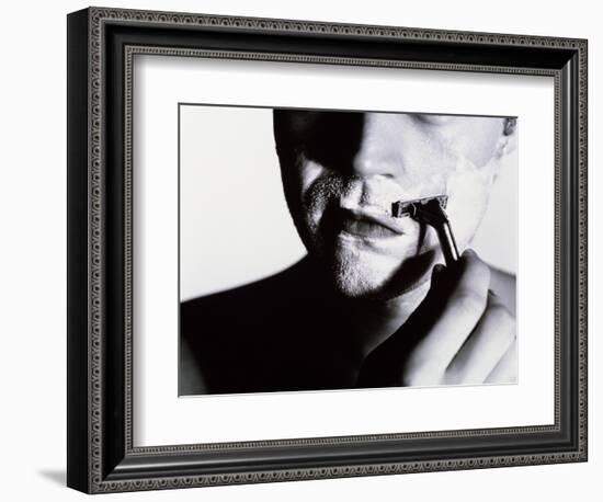 Man Shaving-Mauro Fermariello-Framed Photographic Print