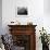 Man Sitting in His Library Reading a Book-null-Framed Photo displayed on a wall