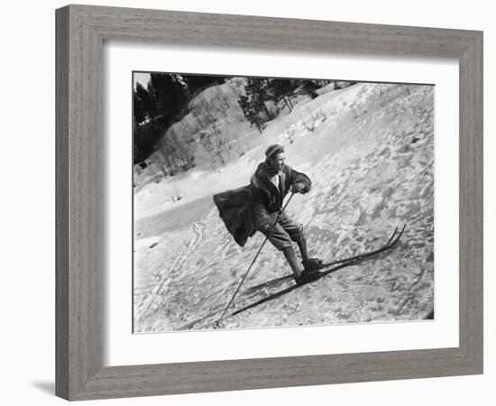 Man Skiing-null-Framed Photo