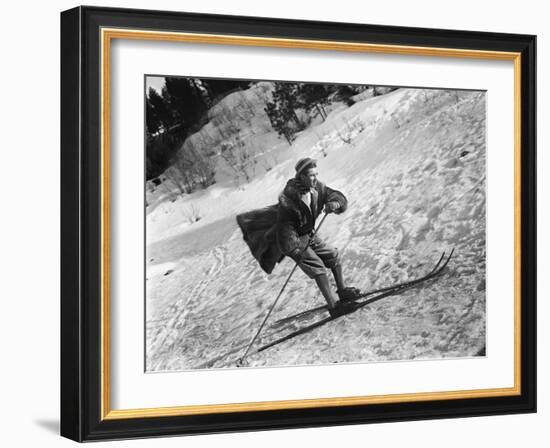 Man Skiing-null-Framed Photo