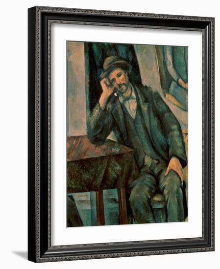 Man Smoking a Pipe, 1890-92-Paul Cézanne-Framed Giclee Print