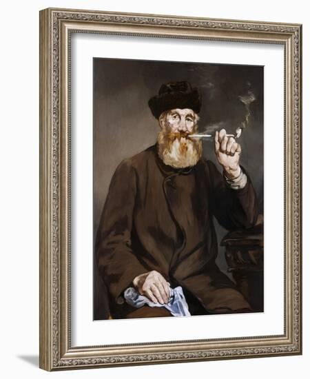 Man Smoking a Pipe-Edouard Manet-Framed Giclee Print