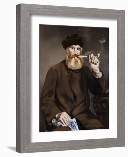 Man Smoking a Pipe-Edouard Manet-Framed Giclee Print