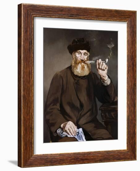 Man Smoking a Pipe-Edouard Manet-Framed Giclee Print