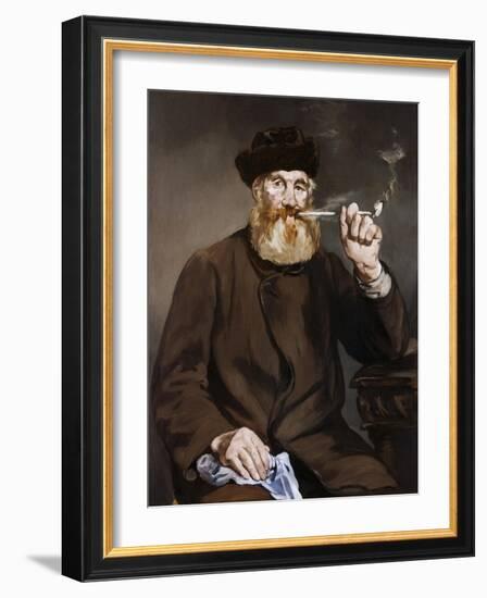 Man Smoking a Pipe-Edouard Manet-Framed Giclee Print