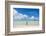 Man standing on a white sand beach in the lagoon of Wallis, Wallis and Futuna, Pacific-Michael Runkel-Framed Photographic Print