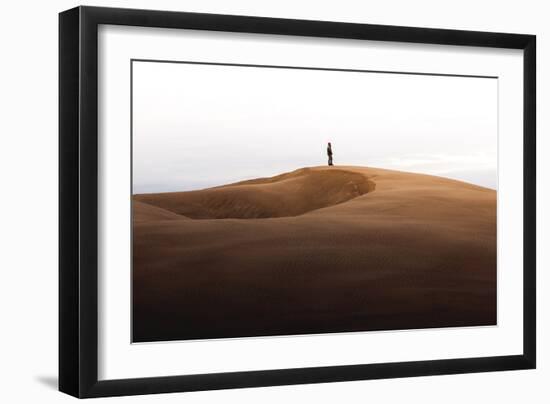 Man Standing On Sand Dunes In Little Sahara Recreation Area, Utah-Lindsay Daniels-Framed Photographic Print