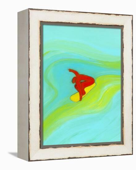 Man surfing-Marie Bertrand-Framed Premier Image Canvas