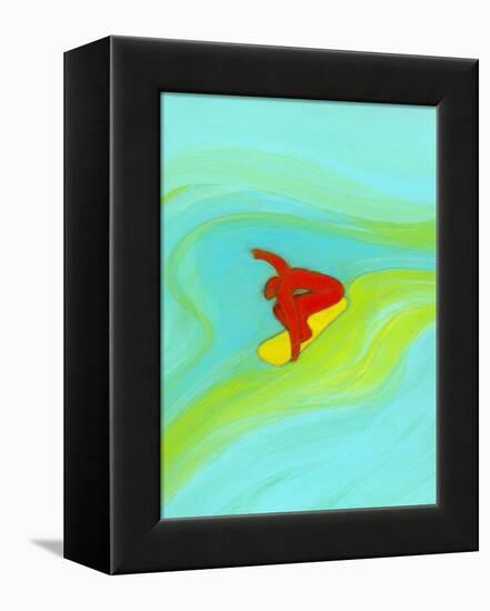 Man surfing-Marie Bertrand-Framed Premier Image Canvas