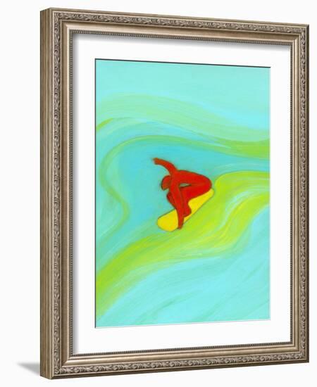 Man surfing-Marie Bertrand-Framed Giclee Print