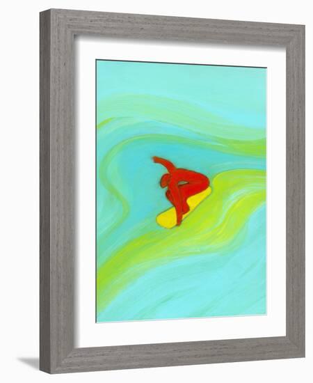 Man surfing-Marie Bertrand-Framed Giclee Print